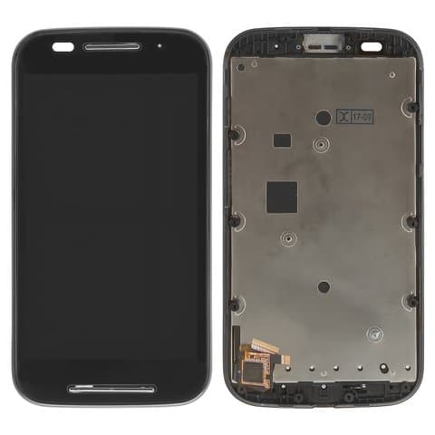 Дисплей Motorola Moto E, XT1021, XT1022, XT1025, черный | с тачскрином | с передней панелью | Original (PRC) | дисплейный модуль, экран