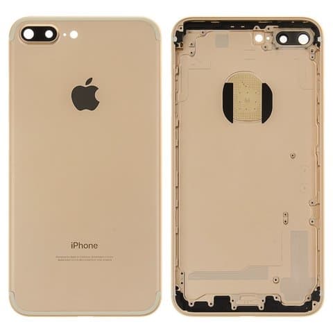 Корпус Apple iPhone 7 Plus, золотистий, с держателем SIM-карты, с боковыми кнопками, Original (PRC), (панель, панели)