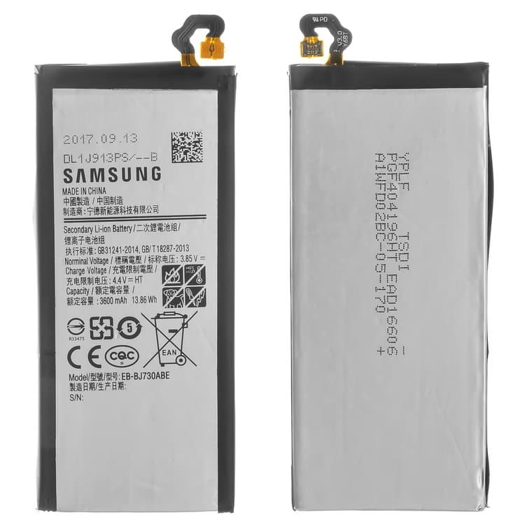 Акумулятор Samsung SM-J730 Galaxy J7 (2017), EB-BJ730ABE, EB-BJ730CBC, Original (PRC) | 3-12 міс. гарантії | АКБ, батарея, аккумулятор