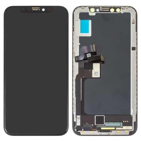Дисплей Apple iPhone X, черный | с тачскрином | High Copy, OLED, GX, в фирменной коробке | дисплейный модуль, экран, монитор