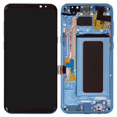 Дисплей Samsung SM-G955 Galaxy S8 Plus, голубой, Coral Blue | с тачскрином | с передней панелью | оригинал (Сервис-Центр), SUPER AMOLED, GH97-20564D, GH97-20470D, GH97-20565D | дисплейный модуль, экран, монитор