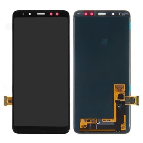 Дисплей Samsung SM-A530 Galaxy A8 (2018), черный | с тачскрином | Original (PRC), AMOLED | дисплейный модуль, экран, монитор