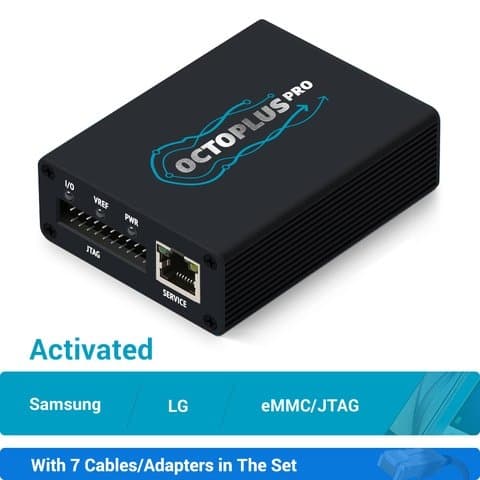 Octoplus Pro Box с набором кабелей 7 в 1 (с активацией Samsung + LG + eMMC, JTAG)