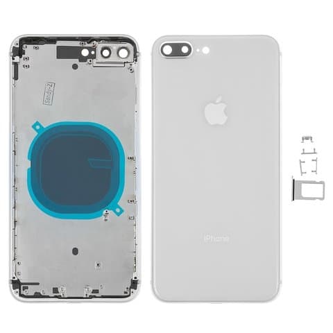 Корпус Apple iPhone 8 Plus, белый, с держателем SIM-карты, с боковой кнопкой, Original (PRC), (панель, панели)