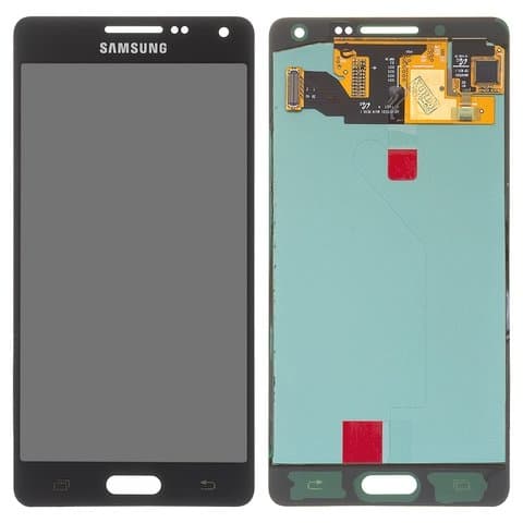 Дисплей Samsung SM-A500 Galaxy A5, черный | с тачскрином | Original (PRC), AMOLED | дисплейный модуль, экран, монитор