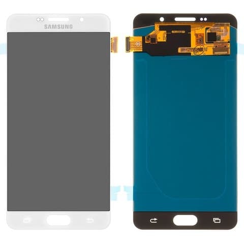 Дисплей Samsung SM-A710 Galaxy A7 (2016), белый | с тачскрином | High Copy, OLED | дисплейный модуль, экран, монитор