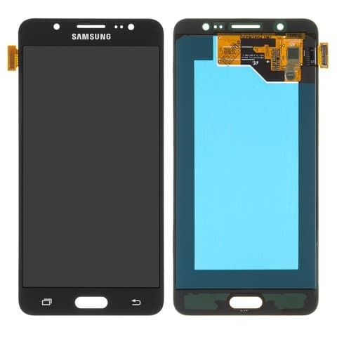 Дисплей Samsung SM-J510 Galaxy J5 (2016), черный | с тачскрином | Original (PRC), AMOLED | дисплейный модуль, экран, монитор