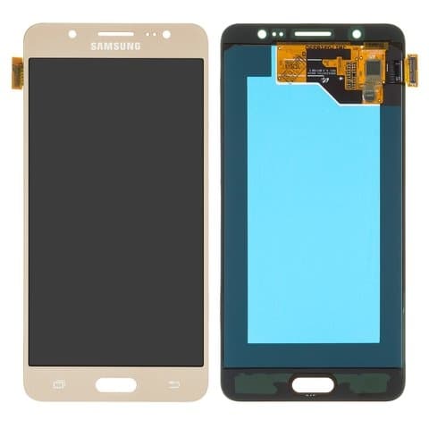 Дисплей Samsung SM-J510 Galaxy J5 (2016), золотистий | з тачскріном | Original (PRC), AMOLED | дисплейный модуль, экран