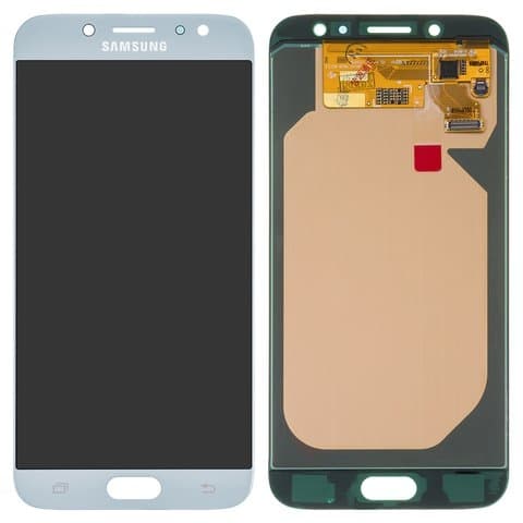 Дисплей Samsung SM-J730 Galaxy J7 (2017), голубой | с тачскрином | Original (реновация), AMOLED | дисплейный модуль, экран, монитор