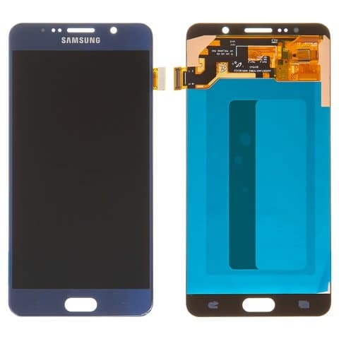 Дисплей Samsung SM-N920 Galaxy Note 5, SM-N9200 Galaxy Note 5, синий | с тачскрином | High Copy, OLED | дисплейный модуль, экран, монитор