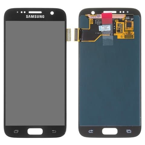 Дисплей Samsung SM-G930 Galaxy S7, черный | с тачскрином | Original (реновация), Super AMOLED | дисплейный модуль, экран
