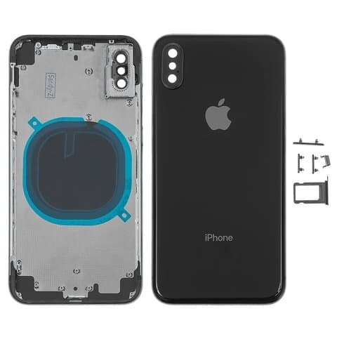 Корпус Apple iPhone X, чорний, полный комплект, Original (PRC), (панель, панели)
