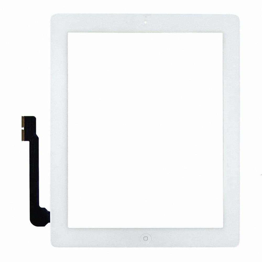 Тачскрин Apple iPad 3, iPad 4, A1403, A1416, A1430, білий, с кнопкой Home | Original (PRC) | сенсорное стекло, экран