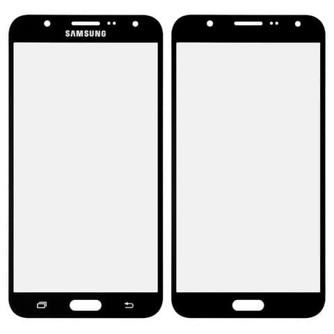 Стекло дисплея Samsung SM-J700 Galaxy J7, черное | стекло тачскрина
