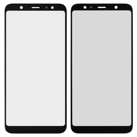 Стекло дисплея Samsung SM-A605 Galaxy A6 Plus (2018), SM-J805 Galaxy J8 Plus, черное | стекло тачскрина