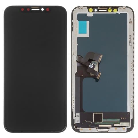 Дисплей Apple iPhone X, черный | с тачскрином | High Copy, IPS, ZY | дисплейный модуль, экран, монитор
