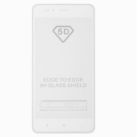 Закаленное защитное стекло Xiaomi Mi 5X, Mi A1, MDG2, MDI2, MDE2, белое, 5D, Full Glue (клей по всей площади стекла), совместимо с чехлом