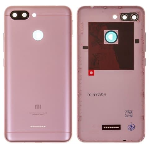 Задняя крышка Xiaomi Redmi 6, розовая, на 1 SIM-карту, Original (PRC) | корпус, панель аккумулятора, АКБ, батареи