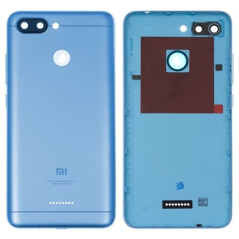 Задняя крышка Xiaomi Redmi 6, синяя, на 1 SIM-карту, Original (PRC) | корпус, панель аккумулятора, АКБ, батареи