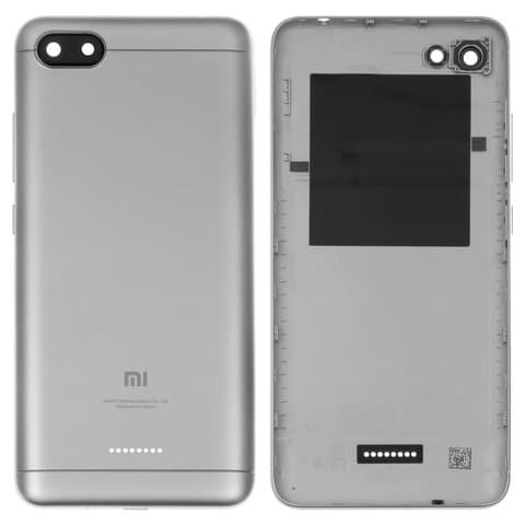 Задняя крышка Xiaomi Redmi 6A, серая, single SIM (на 1 SIM-карту), Original (PRC) | корпус, панель аккумулятора, АКБ, батареи