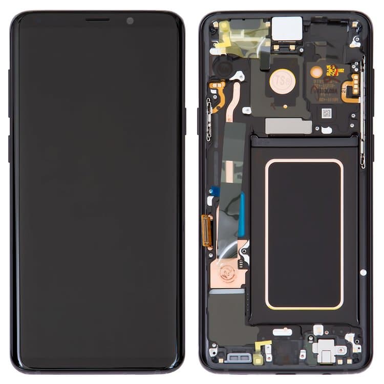 Дисплей Samsung SM-G965 Galaxy S9 Plus, черный, Midnight Black | с тачскрином | с передней панелью | Original (PRC), AMOLED | дисплейный модуль, экран