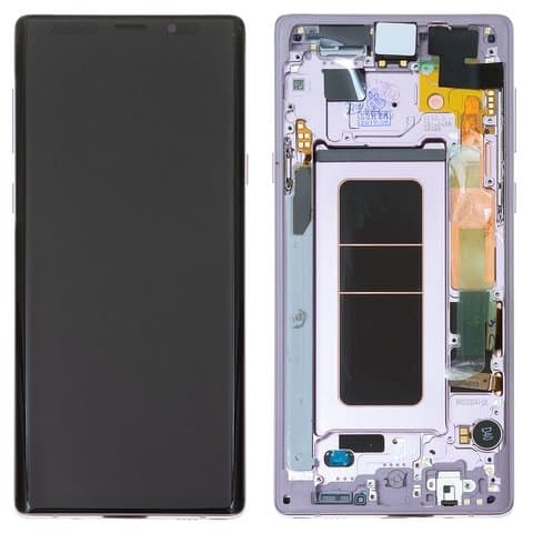 Дисплей Samsung SM-N960 Galaxy Note 9, фіолетовий, Lavender Purple | з тачскріном | в передній панелі | Original (PRC), AMOLED | дисплейный модуль, экран