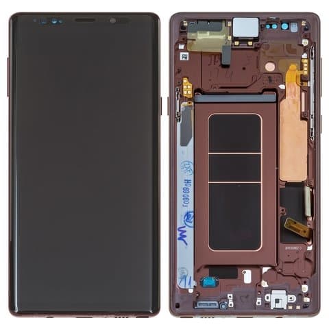 Дисплей Samsung SM-N960 Galaxy Note 9, коричневый, Metallic Copper | с тачскрином | с передней панелью | Original (PRC), AMOLED | дисплейный модуль, экран
