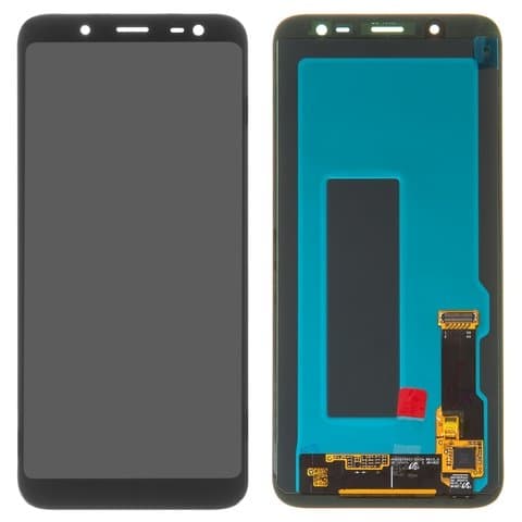 Дисплей Samsung SM-J600 Galaxy J6, чорний | з тачскріном | Original (реновація), AMOLED | дисплейный модуль, экран