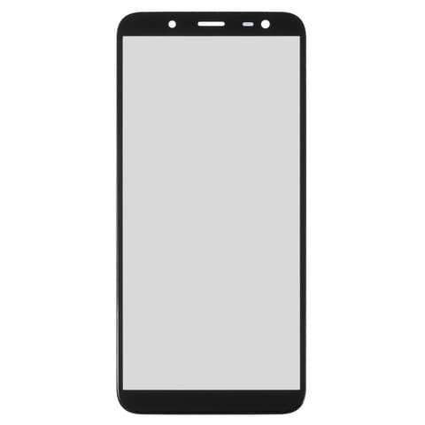 Стекло дисплея Samsung SM-J600 Galaxy J6, черное | стекло тачскрина