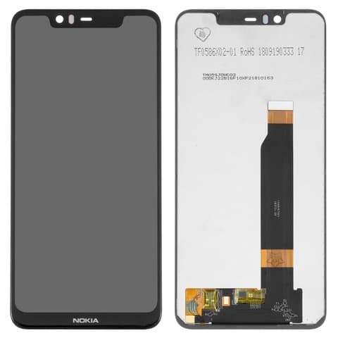 Дисплей Nokia 5.1 Plus, X5 (2018), TA-1105, черный | с тачскрином | Original (PRC) | дисплейный модуль, экран, монитор