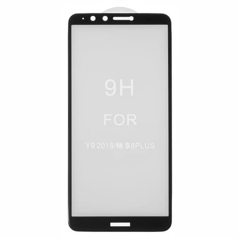 Закаленное защитное стекло Huawei Enjoy 8 Plus, Y9 (2018), черное, совместимо с чехлом