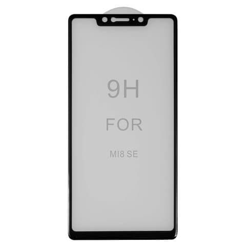 Закаленное защитное стекло Xiaomi Mi 8 SE, M1805E2A, черное, 5D, Full Glue (клей по всей площади стекла), совместимо с чехлом
