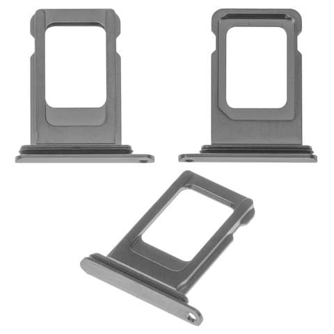 Тримач (лоток) SIM-карты Apple iPhone XS Max, серебристый, Single Sim, Original (PRC) | держатель СИМ-карты