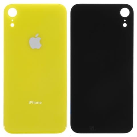 Задняя крышка Apple iPhone XR, желтая, нужно снять стекло камеры, small hole, Original (PRC) | корпус, панель аккумулятора, АКБ, батареи