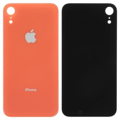 Задняя крышка Apple iPhone XR, оранжевая, нужно снять стекло камеры, small hole, Original (PRC) | корпус, панель аккумулятора, АКБ, батареи