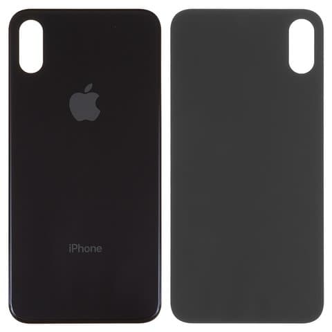 Задняя крышка Apple iPhone XS, черная, нужно снять стекло камеры, Small Hole, Original (PRC) | корпус, панель аккумулятора, АКБ, батареи