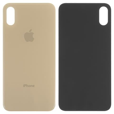 Задняя крышка Apple iPhone XS, золотистая, нужно снять стекло камеры, small hole, Original (PRC) | корпус, панель аккумулятора, АКБ, батареи