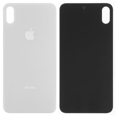 Задняя крышка Apple iPhone XS Max, белая, нужно снять стекло камеры, small hole, Original (PRC) | корпус, панель аккумулятора, АКБ, батареи