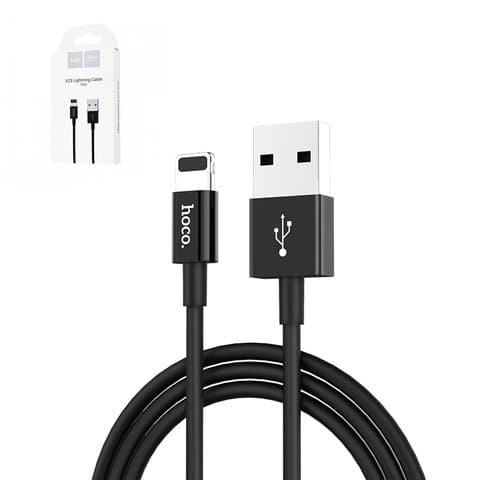 USB-кабель Hoco X23, Lightning, 100 см, 2 A, черный, #6957531072829