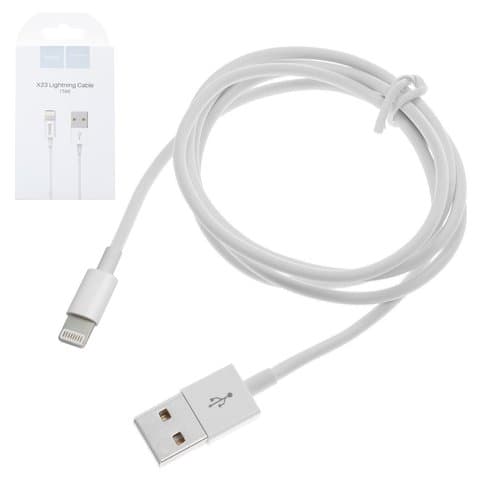USB-кабель Hoco X23, Lightning, 100 см, 2.0 А, білий