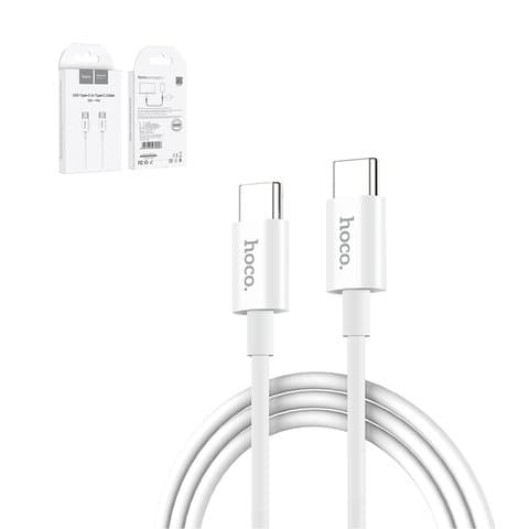 USB-кабель Hoco X23, Type-C на Type-C, 100 см, 3 A, білий, #6957531072898