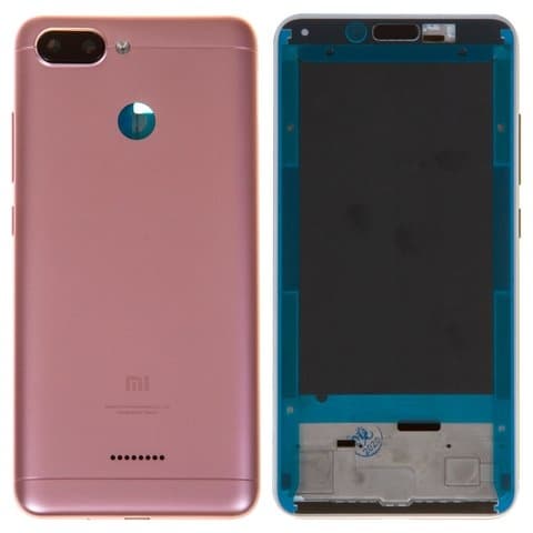 Корпус Xiaomi Redmi 6, розовый, Original (PRC), (панель, панели)