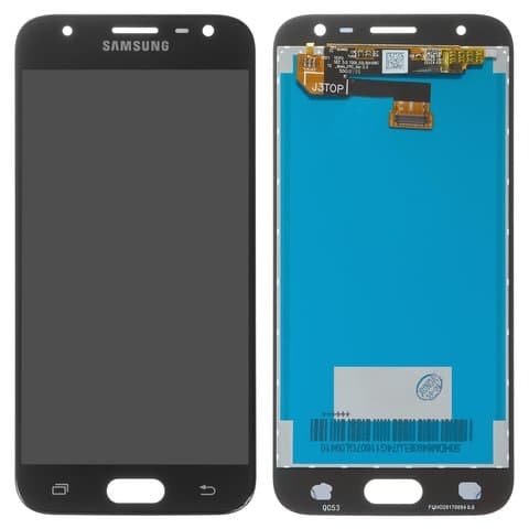 Дисплей Samsung SM-J330 Galaxy J3 (2017), чорний | з тачскріном | High Copy, IPS | дисплейный модуль, экран