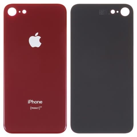 Задняя крышка Apple iPhone 8, красная, нужно снимать стекло камеры, small hole, Original (PRC) | корпус, панель аккумулятора, АКБ, батареи