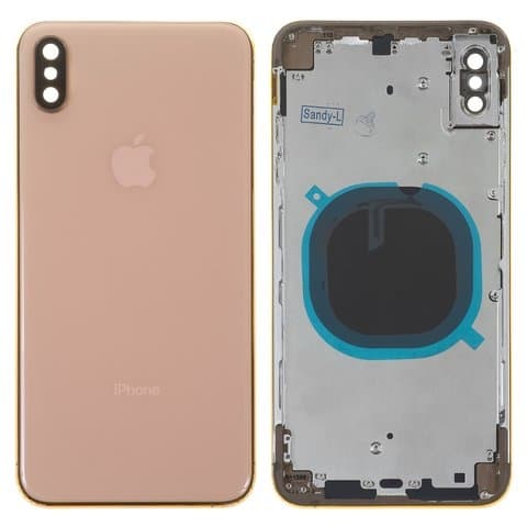 Корпус Apple iPhone XS Max, золотистий, полный комплект, Original (PRC), (панель, панели)