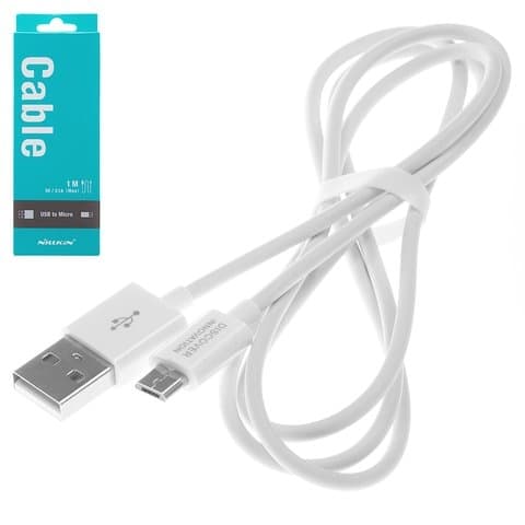 USB-кабель Nillkin, Micro-USB, 100 см, 2.1 А, білий