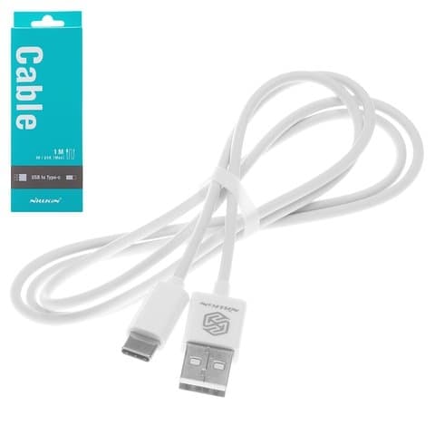 USB-кабель Nillkin, Type-C, 100 см, 2.1 А, білий