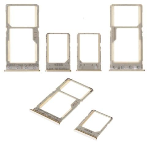 Тримач (лоток) SIM-карты Xiaomi Redmi 6, Redmi 6A, M1804C3DG, M1804C3DH, M1804C3DI, M1804C3CG, M1804C3CH, M1804C3CI, золотистий, Original (PRC) | держатель СИМ-карты