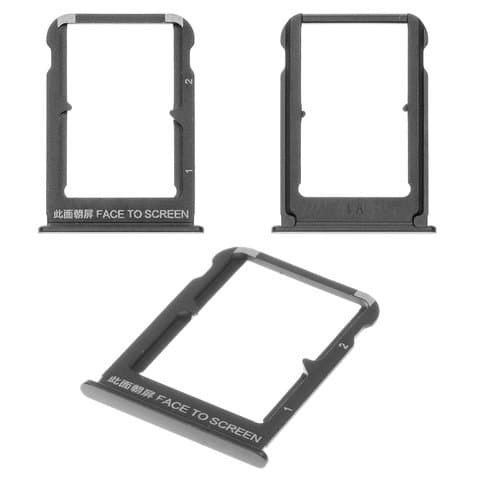 Держатель (лоток) SIM-карты Xiaomi Mi Mix 3, M1810E5A, черный, Original (PRC)