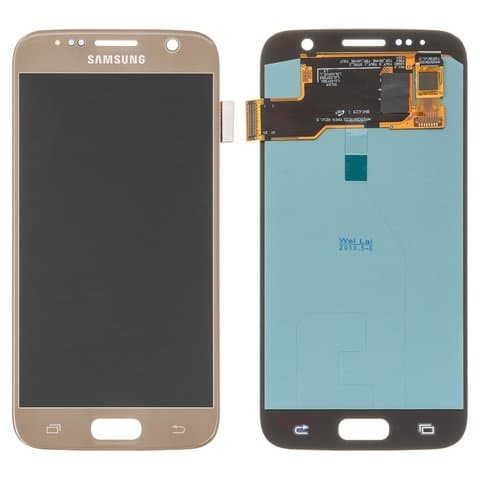 Дисплей Samsung SM-G930 Galaxy S7, золотистый | с тачскрином | High Copy, OLED | дисплейный модуль, экран